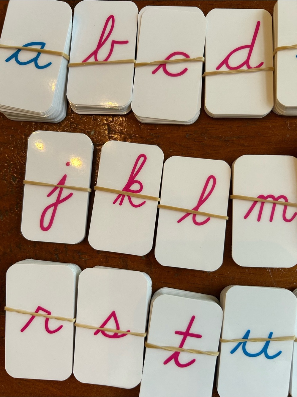 Alphabet Cursive Flash Cards Set - Montessori Learning